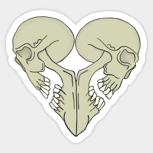 Skull Heart Sticker